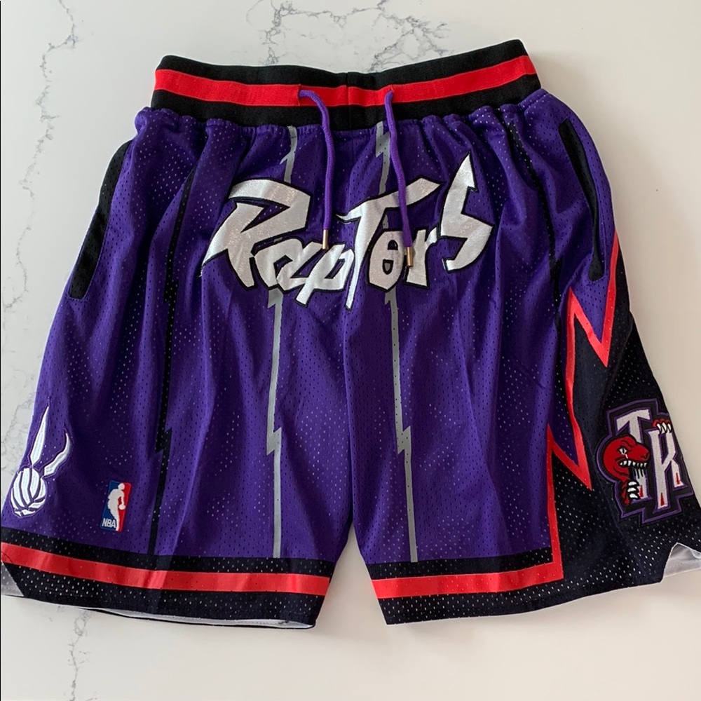 Toronto Raptors Just Don Purple Retro Mesh Basketball Shorts